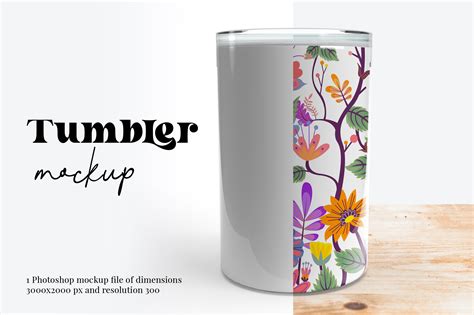 Template Tumbler Mockup Free