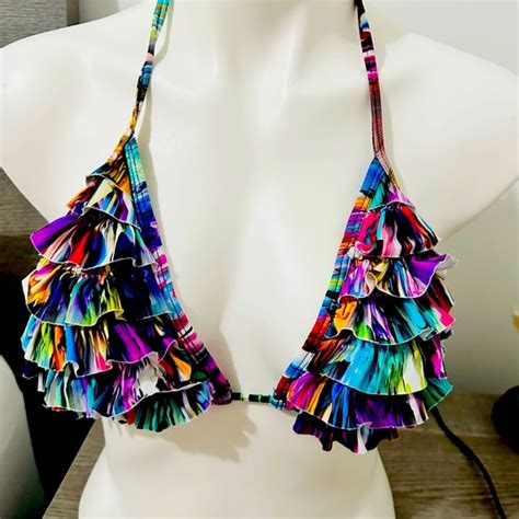 Swim Authentic Brazilian Bikini Ruffle Top Poshmark