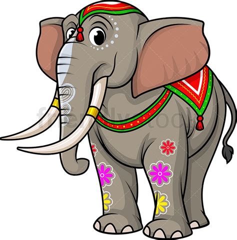 Indian Elephant Cartoon