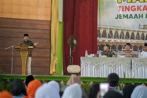 Pj Bupati Buka Bimbingan Manasik Haji Didampingi Dandim