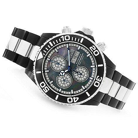 Invicta Reserve Mm Pro Diver Ctw Diamond Swiss Valjoux Automatic