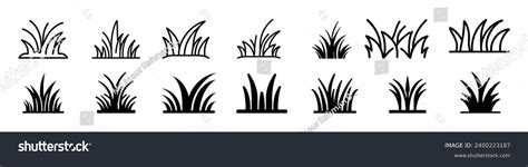 Grass Icon Grass Field Outline Scribble Royalty Free Stock Vector 2400223187