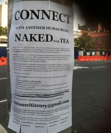 This Dude Wants To Get Naked And Drink Tea With You Gothamist