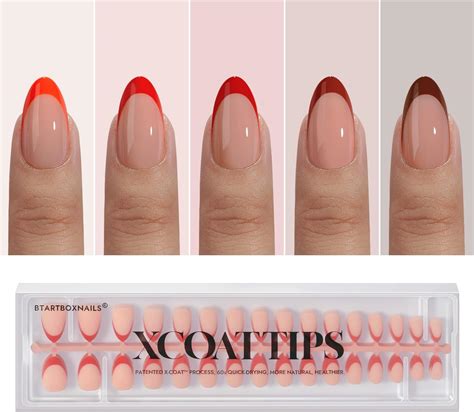 Amazon KISS Salon Acrylic French Manicure Set Leilani Medium Length Nude Square Press