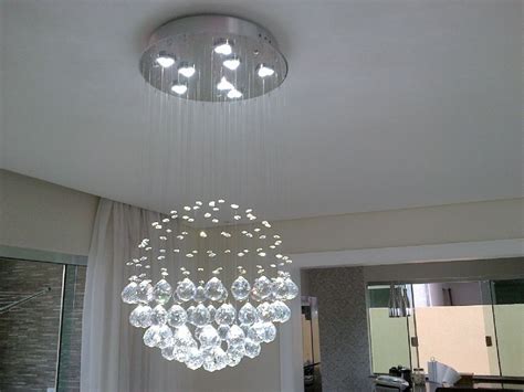 Lustre De Cristal Legitimo Globo Cm Sala De Estar Mesa Jantar Quarto