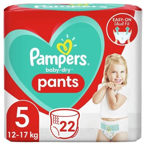 PAMPERS Baby Dry Pants Couches Culottes Taille 5 22 Culottes