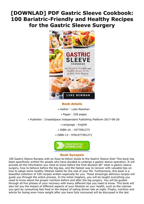 Bariatric And Gastric Cookbooks 1