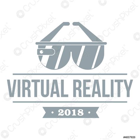 Virtual Reality Logo Simple Gray Style Stock Vector 4837920 Crushpixel