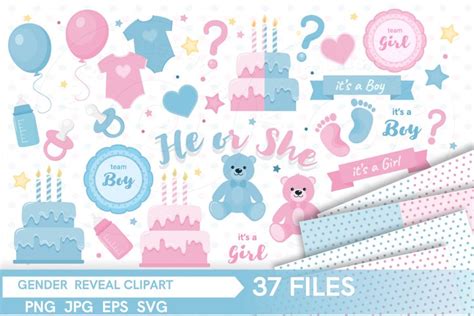 Gender Reveal Clip Art