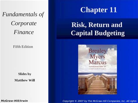 Ppt Chapter Fundamentals Of Corporate Finance Fifth Edition Slides