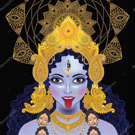 Indian Hindi Goddess Kali — Stock Vector © Mazeina 109946512