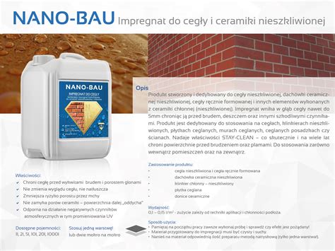 Nano Bau Impregnacja Ceg Y I Ceramiki Nieszkliwionej