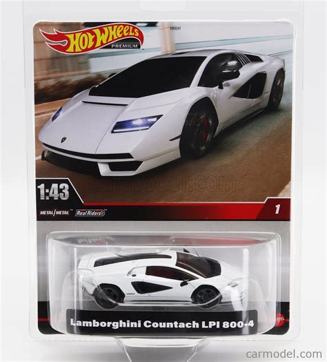 MATTEL HOT WHEELS HMD41 HMD49 Scale 1 43 LAMBORGHINI COUNTACH LPi 800 4 2021 BLISTER BOX WHITE