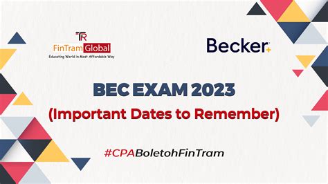 Bec Exam Important Dates You Should Know Fintram