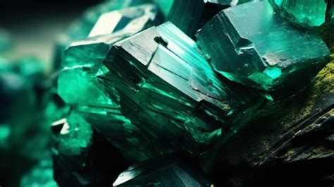 Premium Ai Image Closeup Of Emerald Ore Geological Ore Creates An