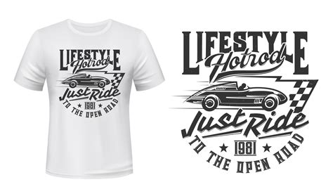 Retro Hot Rod Racing T Shirt Vector Print Template 23843588 Vector Art At Vecteezy