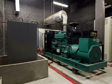 Very large power diesel generators in factories and buildings for