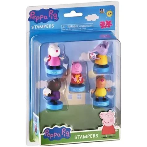 Peppa Pig Set Figuritas Con Timbres Sellos Stampers Cuotas