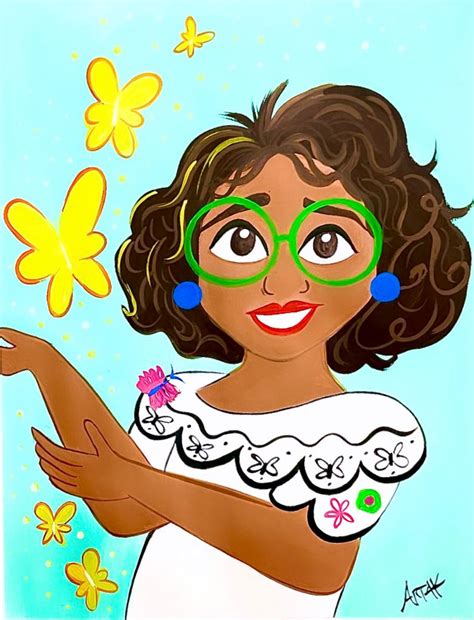 como dibujar  pintar  mirabel madrigal de encanto paso  paso artkids