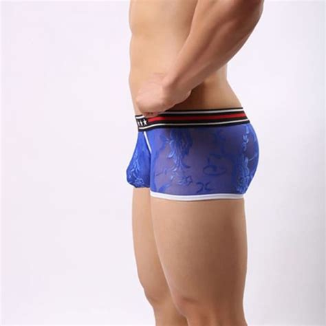 Boxer Shorty Cale On Sexy Convexe En Dentelle Pour Hommes Sous