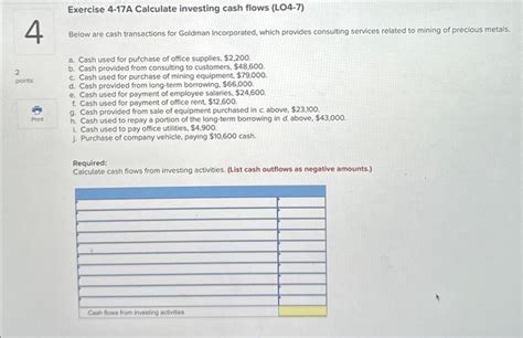 Solved Exercise 4 16a Calculate Operating Cash Flows Lo4 7