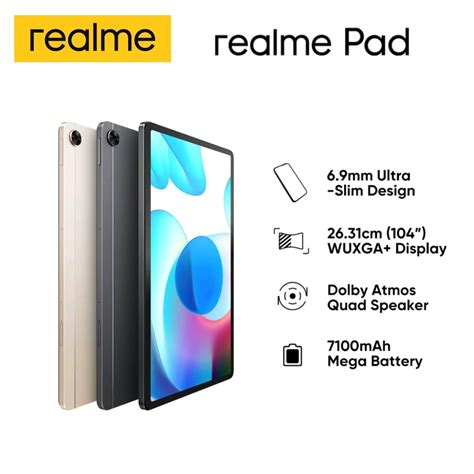 realme Pad (4+64GB / 6+128GB LTE) | DOLBY ATMOS QUAD-SPEAKER | 10.4 ...