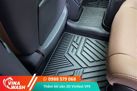 Thảm lót sàn cao su đúc Huvi xe Vinfast VF9 VinaWash