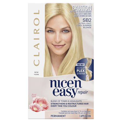Buy Clairol Nice N Easy Repair Permanent Hair Colour Sb Ultra Light Cool Summer Blonde Online