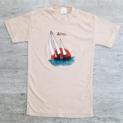 Vintage 7080s St Thomas Virgin Islands Sailboat Sun Gem