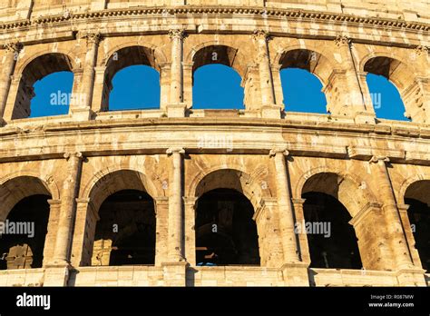 Early Morning Light On The Colosseum Rome Italy Stock Photo Alamy