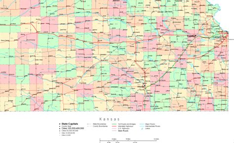 Kansas State Map With Cities Map
