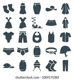 Wear Icons Set Editable Filled Shutterstock