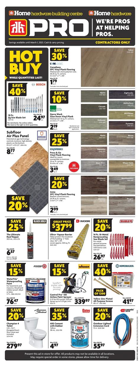 Home Hardware Building Centre On Pro Flyer February To March