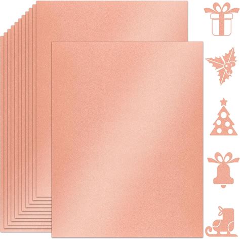 Amazon Twavang 25 Sheets Pink Shimmer Cardstock Paper 8 5 X 11