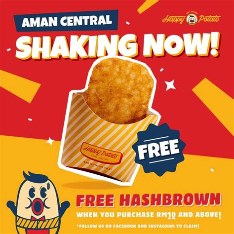 Hooray Alor Setar Happy Potato Opens New Aman Central Mall Outlet This