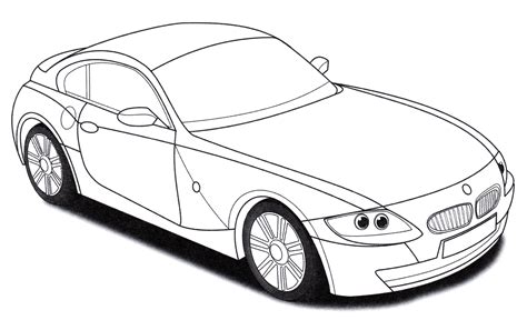 Раскраска BMW Z4 M - распечатать бесплатно