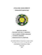 Artikel Bahasa Inggris Docx English Assignment Industrial