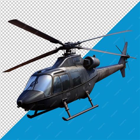 premium psd helicopter  transparent background