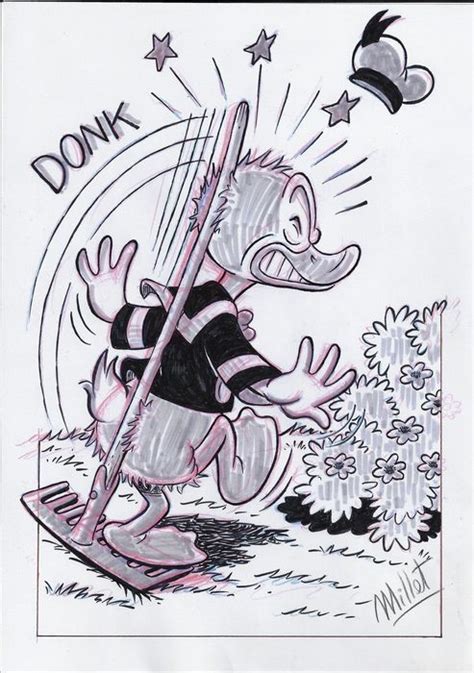 Donald Duck Original Signed Sketch Drawing By Millet Catawiki