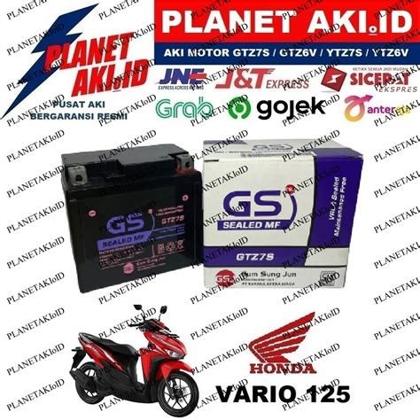 Jual Aki Motor Honda Vario 125 GTZ7S Accu Kering MF Shopee Indonesia