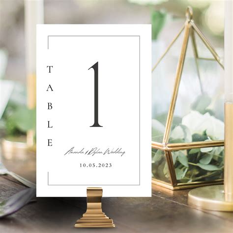 Editable Table Numbers Template Digital Download Table Number Diy