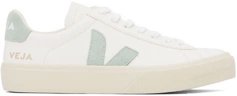 Veja White And Green Campo Sneakers Veja