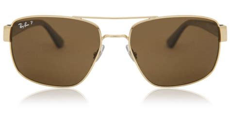 Ray Ban Rb3663 Polarized 00157 Sunglasses Gold In Shiny Gold Metallic