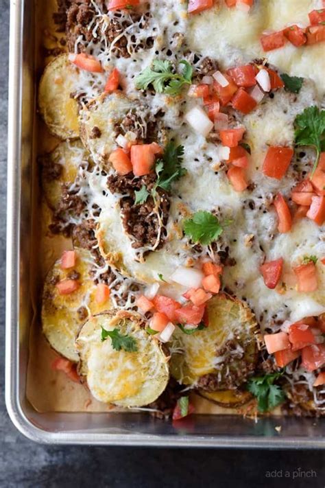 Loaded Potato Skin Nachos Recipe Add A Pinch