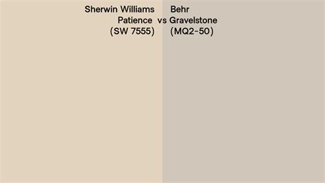 Sherwin Williams Patience Sw Vs Behr Gravelstone Mq Side