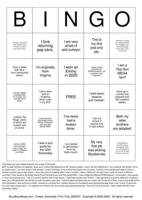 Get To Know Me Bingo Cards To Download Print And Customize