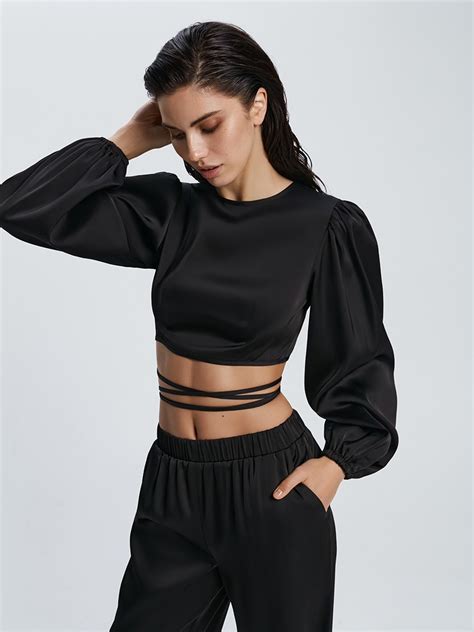 Кроп-топ с завязками на талии 1452001310-50 - купить в интернет ...