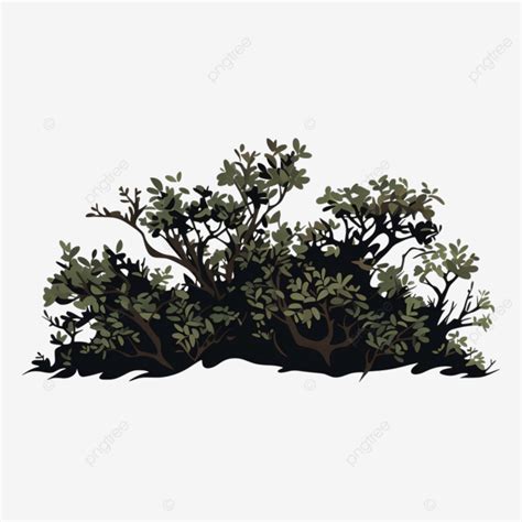 Flat Bush Bush Silhouette Bush Flat Bush Bush Silhouette Png