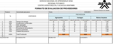 Formato De Evaluacion Proveedores By William J Flipsnack