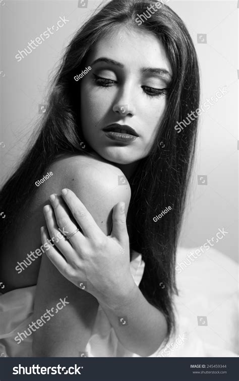 Portrait Seductive Lady Touching Her Naked Stock Photo Shutterstock